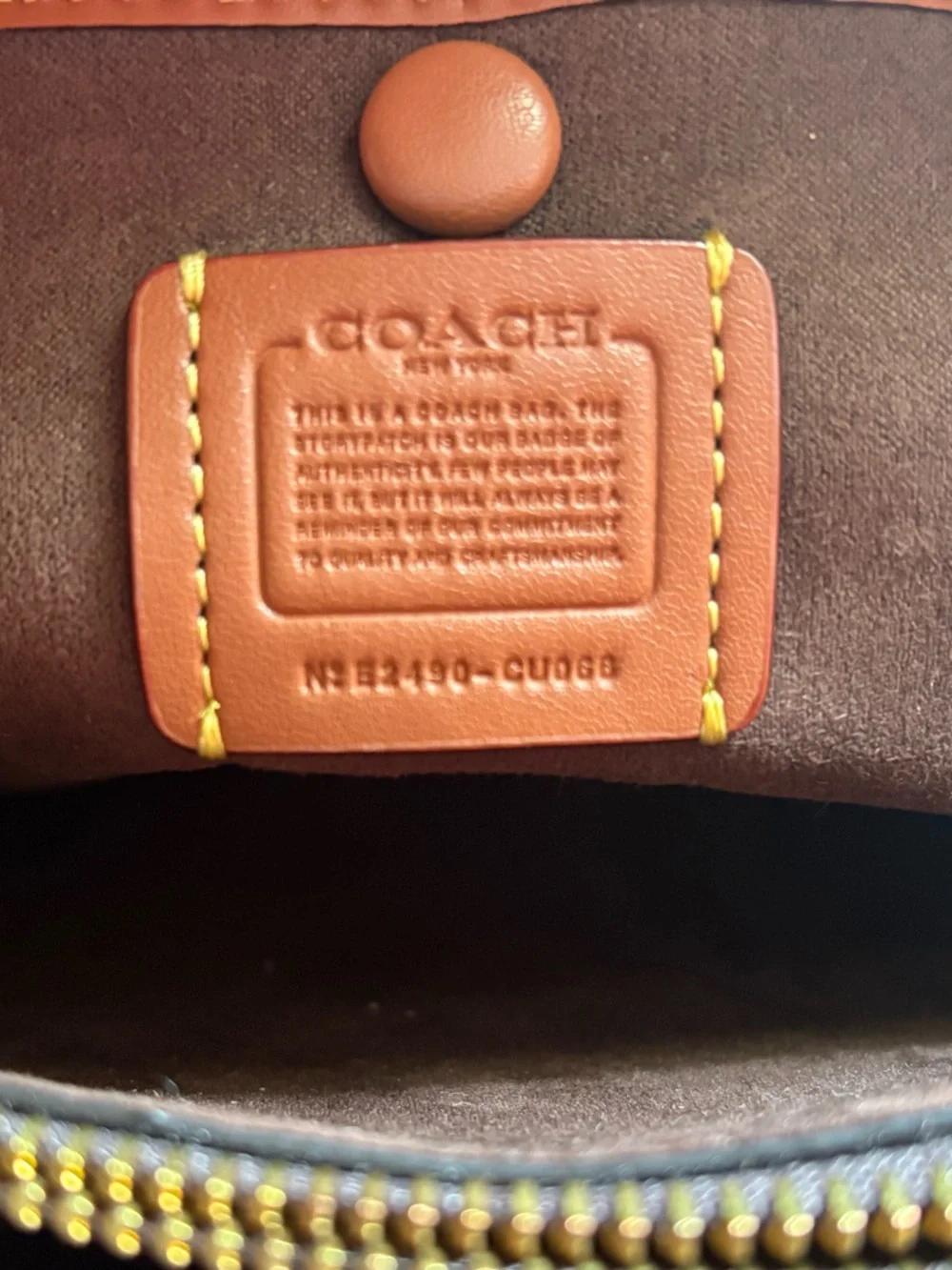 Dark Brown Coach Empire Carryall 26 - Picture 8 of 12